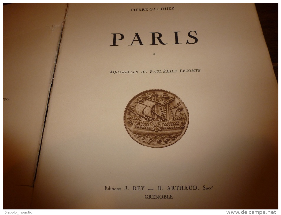 1928 Rare Exemplaire Première édition Numéro 500 , PARIS En Photos Sépia De Berthaud Et Henri Manuel (1kg400) - 1901-1940