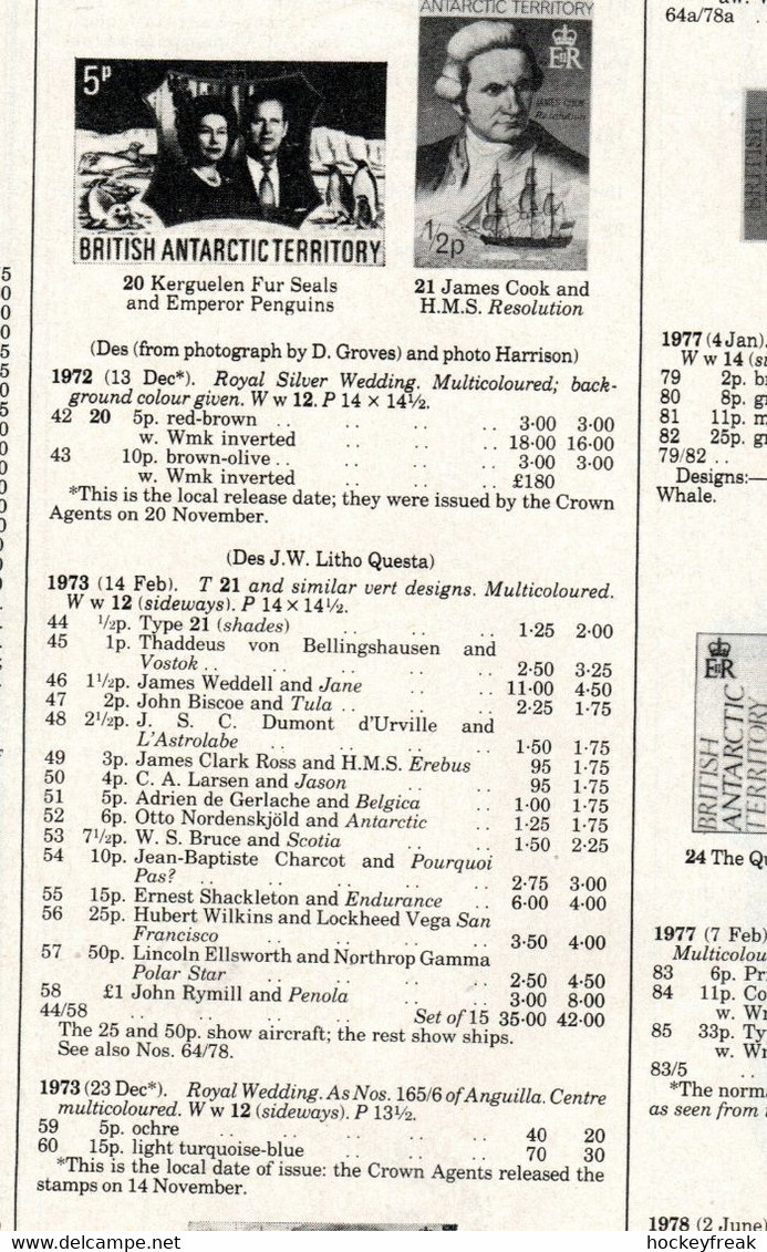British Antarctic Territory 1973 - Seln Of MNH Wmk W12 Issues Cat £11.75 - MUST See Description Below - Unused Stamps
