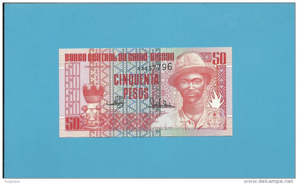 GUINEA-BISSAU - 50 PESOS - 1.3.1990 - UNC - P 10 - PANSAU NA ISNA - Guinea-Bissau