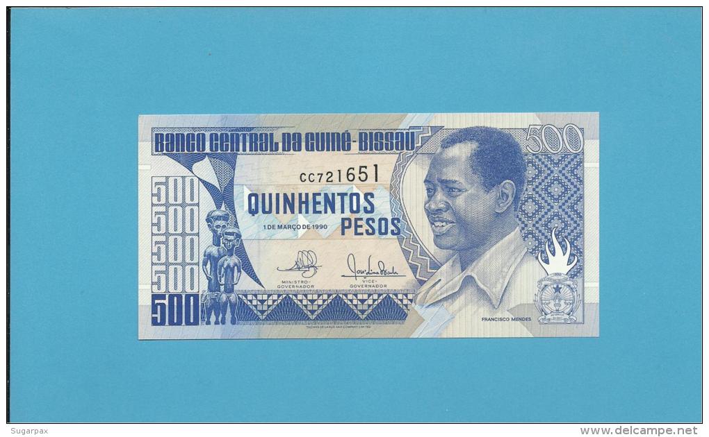GUINEA-BISSAU - 500 PESOS - 1.3.1990 - UNC - P 12 - FRANCISCO MENDES - Guinea-Bissau