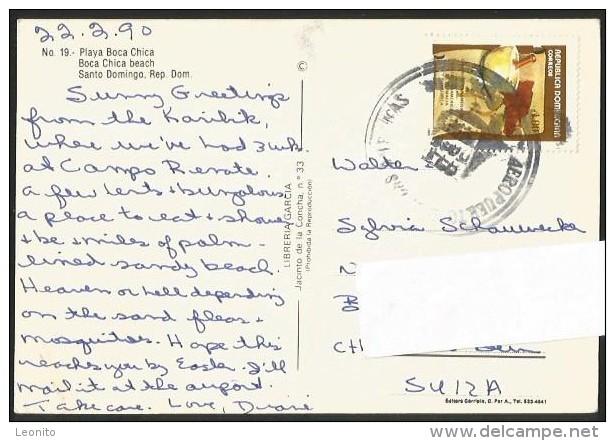 SANTO DOMINGO Playa Boca Chica Beach Republica Dominicana Aeropuerto 1990 - Repubblica Dominicana