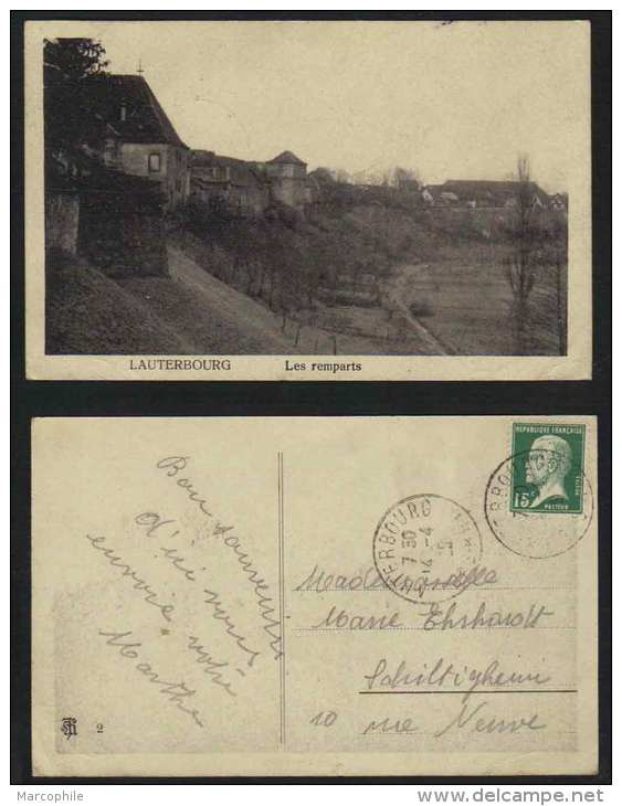 67 - LAUTERBOURG - WISSEMBOURG / 1928 LES REMPARTS  CPA VOYAGEE ((ref CP166) - Lauterbourg