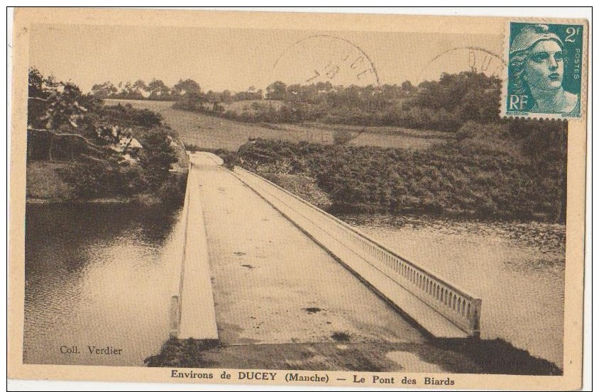 CPA 50 DUCEY Environs Le Pont Des Biards 1945 - Ducey