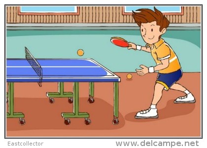 Table Tennis Stamped Carte Postal 1275 -7 - Tennis De Table