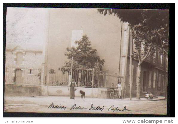 11 - CAPENDU - CARTE PHOTO DE LA MAISON BAROU ( OU BALOU) - VALLOIS - Capendu