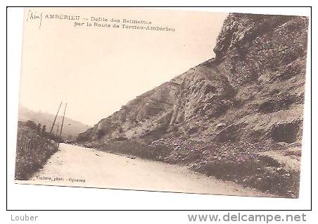 CPA AIN 01 AMBERIEU Défilé Des Balmettes Par La Route DeTorcieu -Ambérieu DESSIN Humoristique Au Dos - Non Classés