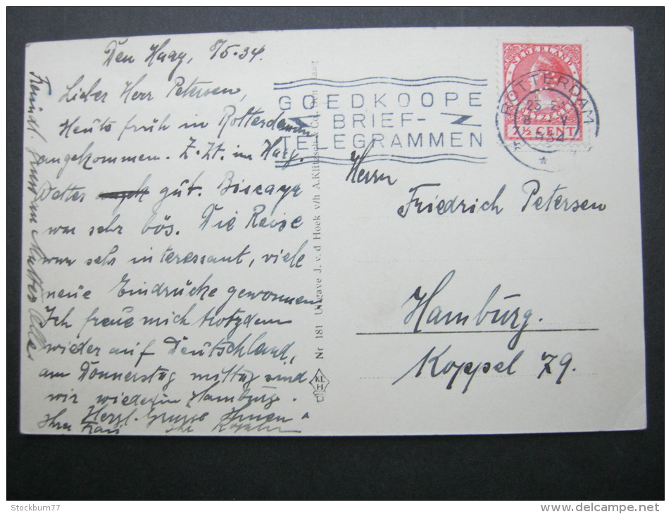 1934, Perfin   S     Auf Postkarte - Brieven En Documenten