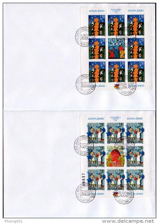 Bosnia Serbia 2000 Europa CEPT, Mini Sheet FDC - Bosnia And Herzegovina