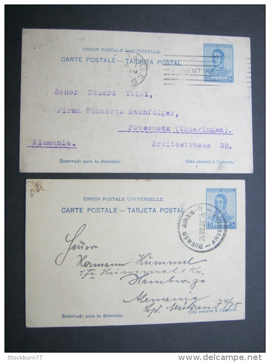 1920/22,  2 Ganzsachen  A Alemania - Postal Stationery