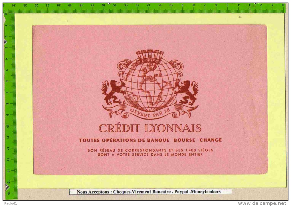 BUVARD : Credit LYONNAIS  Toutes Operations De Banque - Bank & Versicherung