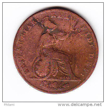 COINS   GRANDE-BRETAGNE    KM  692      1827 .       ( 9 ) - C. 1/2 Penny