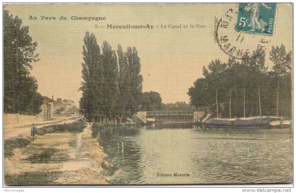 MAREUIL-sur-AY - Le Canal Et Le Pont - Mareuil-sur-Ay