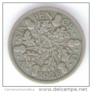 GRAN BRETAGNA SIX PENCE 1928 AG SILVER - H. 6 Pence