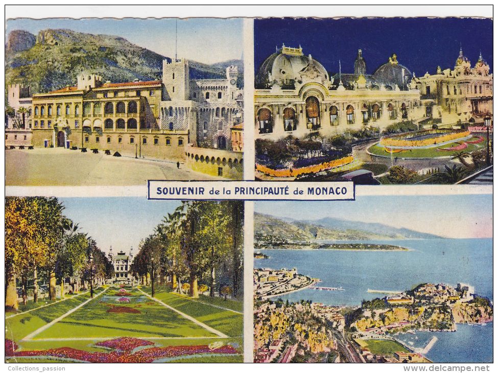 Cp , PRINCIPAUTÉ De MONACO , Souvenir , Multi-Vues - Tarjetas Panorámicas