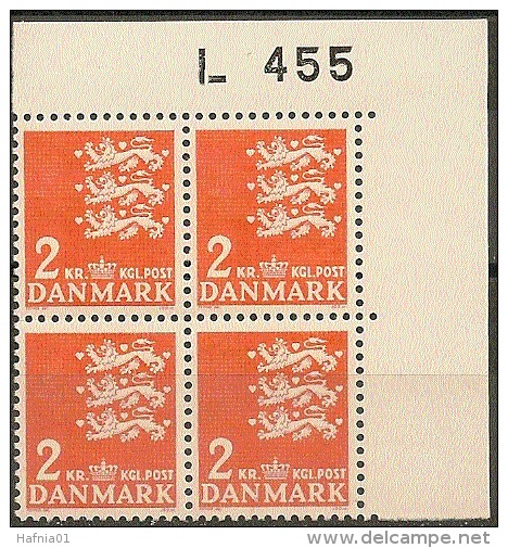 Denmark 1946  Michel 290y  Plate-block MNH.. - Ungebraucht