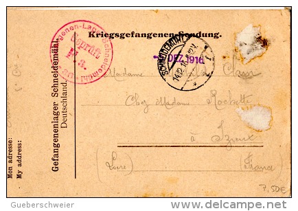 GUE-L31 - Kriegsgefangenensendungs Karte - Carte De Prisonnier De Guerre De Schneidemühl 1915 - WO1