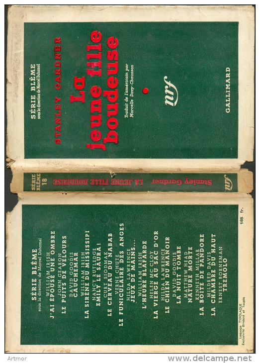 SERIE BLEME N° 18 - 1951 - GARDNER - LA JEUNE FILLE BOUDEUSE - JAQUETTE - Série Blême