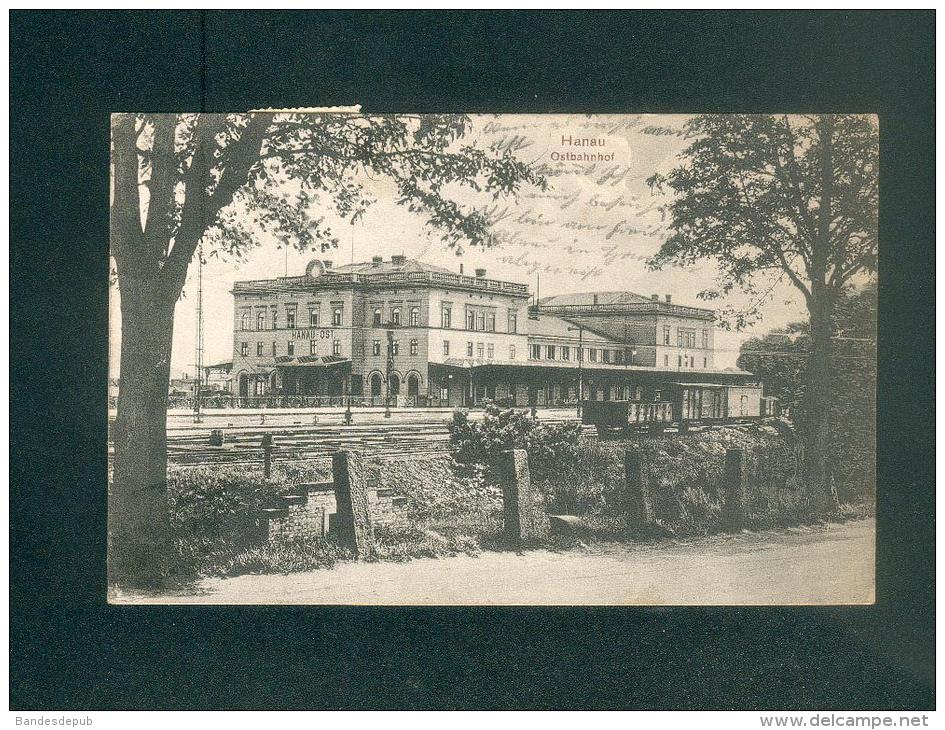 AK - Hanau - Ostbahnhof ( Gare Chemin De Fer Train Bahnpost Mainz Aschaffenburg Zug 643 ) - Hanau