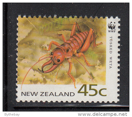 New Zealand Used Scott #1163 45c Tusked Weta - WWF - Oblitérés