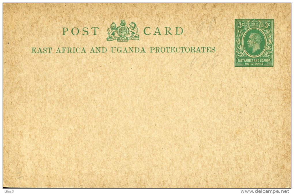 Entier Postal Carte East Africa And Uganda Protectorates 3c Vert Superbe - Protectorados De África Oriental Y Uganda