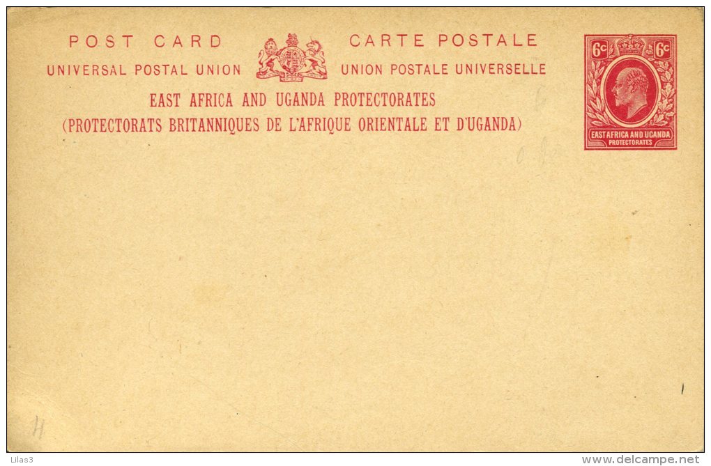 Entier Postal Carte East Africa And Uganda Protectorates 6c Rouge  Superbe - Protectorats D'Afrique Orientale Et D'Ouganda