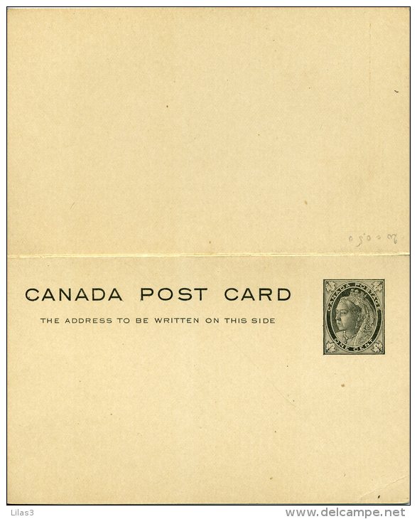 Entier Postal Carte Avec Réponse Payée Victoria 1 C Gris Neuve Superbe - 1860-1899 Règne De Victoria