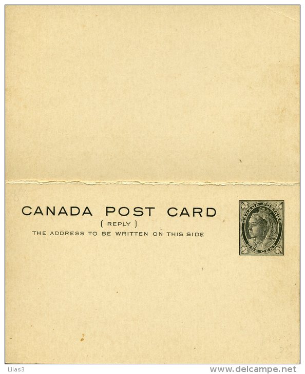 Entier Postal Carte Avec Réponse Payée Victoria 1 C Gris Neuve Superbe - 1860-1899 Reign Of Victoria