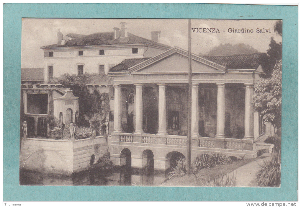 VICENZA  -  GIARDINO  SALVI  -  1918  -  ( Timbre Enlevé ) - Vicenza