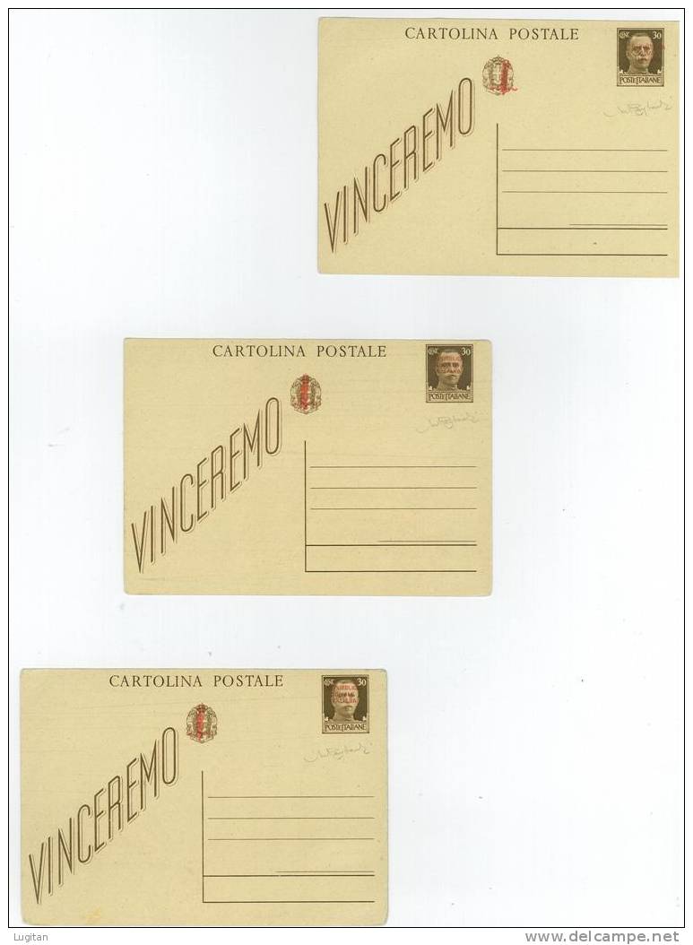 Intero Postale - R.S.I. REPUBBLICA SOCIALE ITALIANA - ANNO 1944 C 104 - FASCETTO - FIRMATO RAY - Stamped Stationery