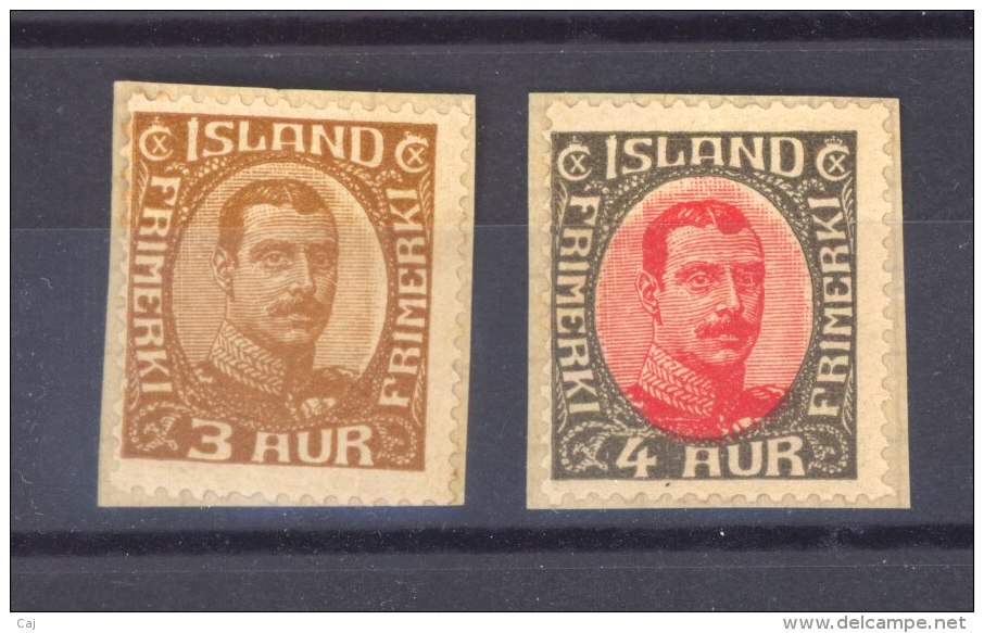 Islande  -  1920  :    Mi  84-85  (*) - Unused Stamps