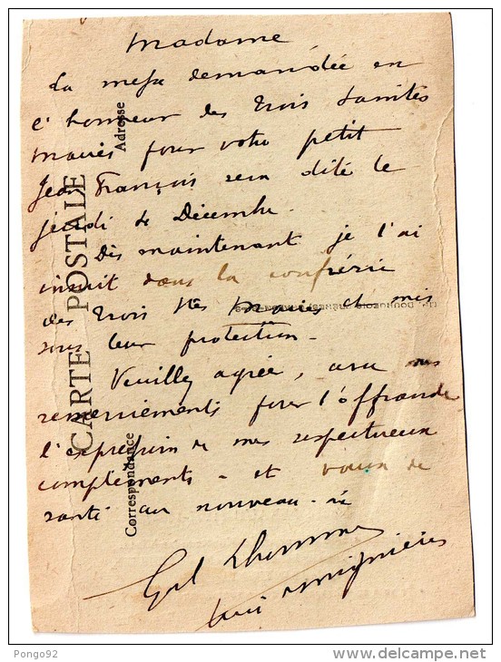 Cpa,  Abbé BERAUD, Servant De Correspondance Entre Un Prêtre Et Un Paroissien (25.2) - Andachtsbilder