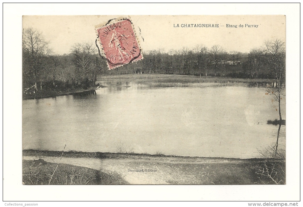 Cp, 85, La Chataigneraie, Etang De Parray, Voyagée 1905 - La Chataigneraie