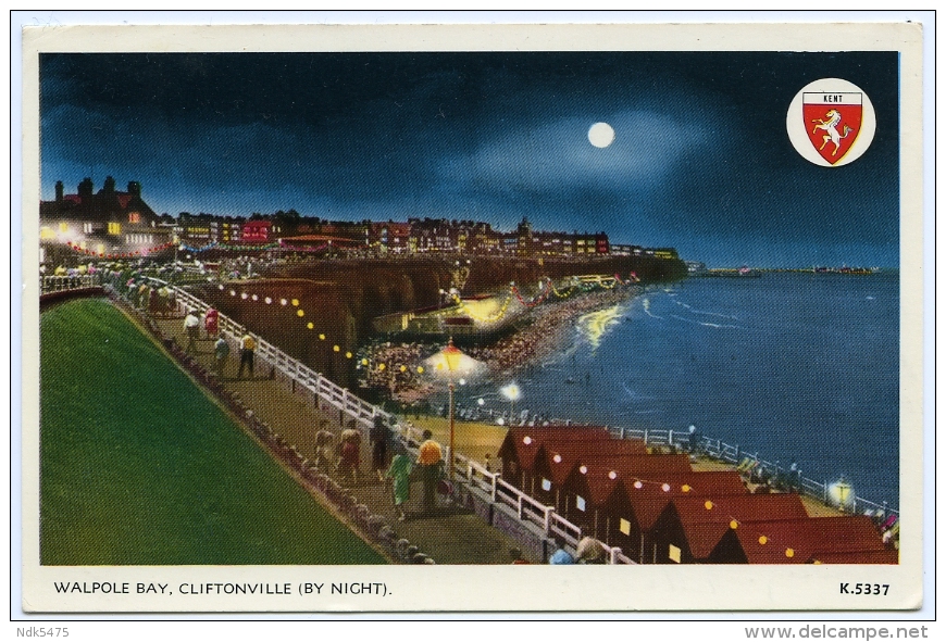 CLIFTONVILLE : WALPOLE BAY (BY NIGHT) MOONLIGHT - Margate