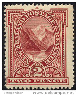 New Zealand #72 Mint Hinged 2p Pembroke Peak From 1898 - Nuevos