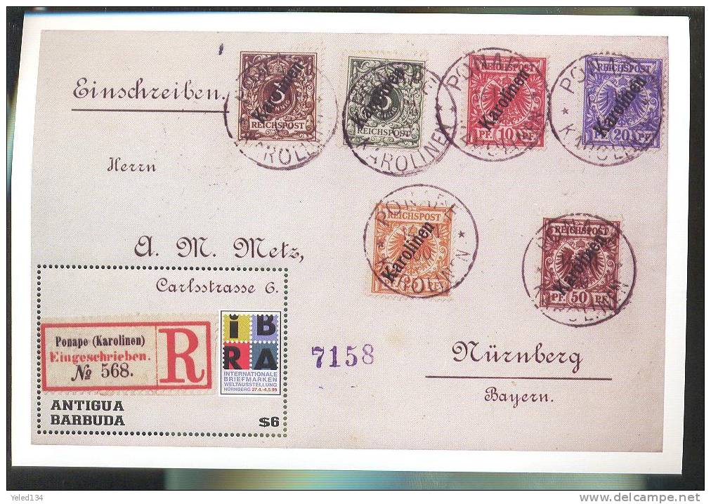 MNH ANTIGUA & BARBUDA #2259 : SOUVENIR SHEET ;  IBRA ; WORLD STAMP EXIBITION ; GERMAN STAMPS - Antigua En Barbuda (1981-...)