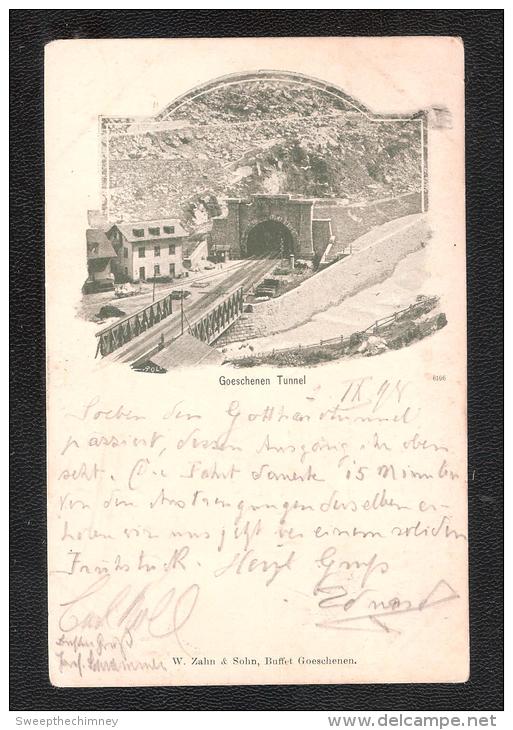 GOTTHARDBAHN TUNNEL EINGANG BEI GOESCHENEN  Ansichtskarten Schweiz Used 1898 - Sonstige & Ohne Zuordnung