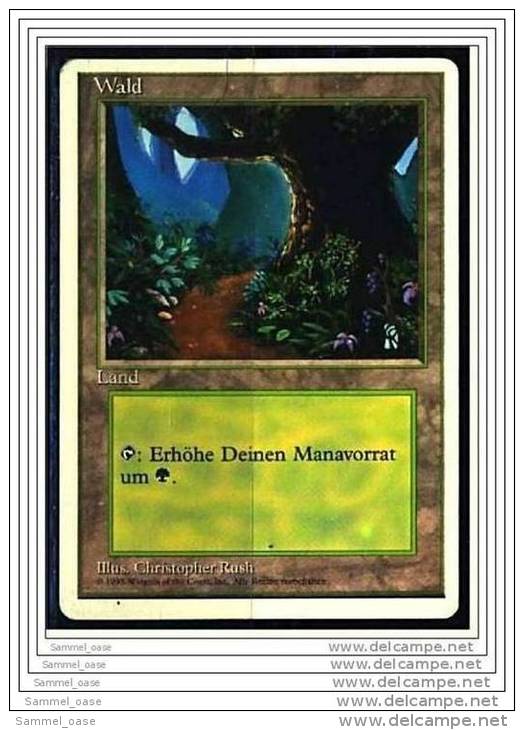 Karte Magic The Gathering  -  Land  -  Wald  -  Deutsch - Autres & Non Classés