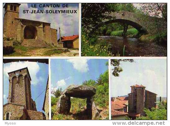 42 Le Canton De ST JEAN SOLEYMIEUX,Eglise Montarcher,Eglise Marols,Dolmen Luriecq,Pont Romain, Tour De La Gabelle - Saint Jean Soleymieux