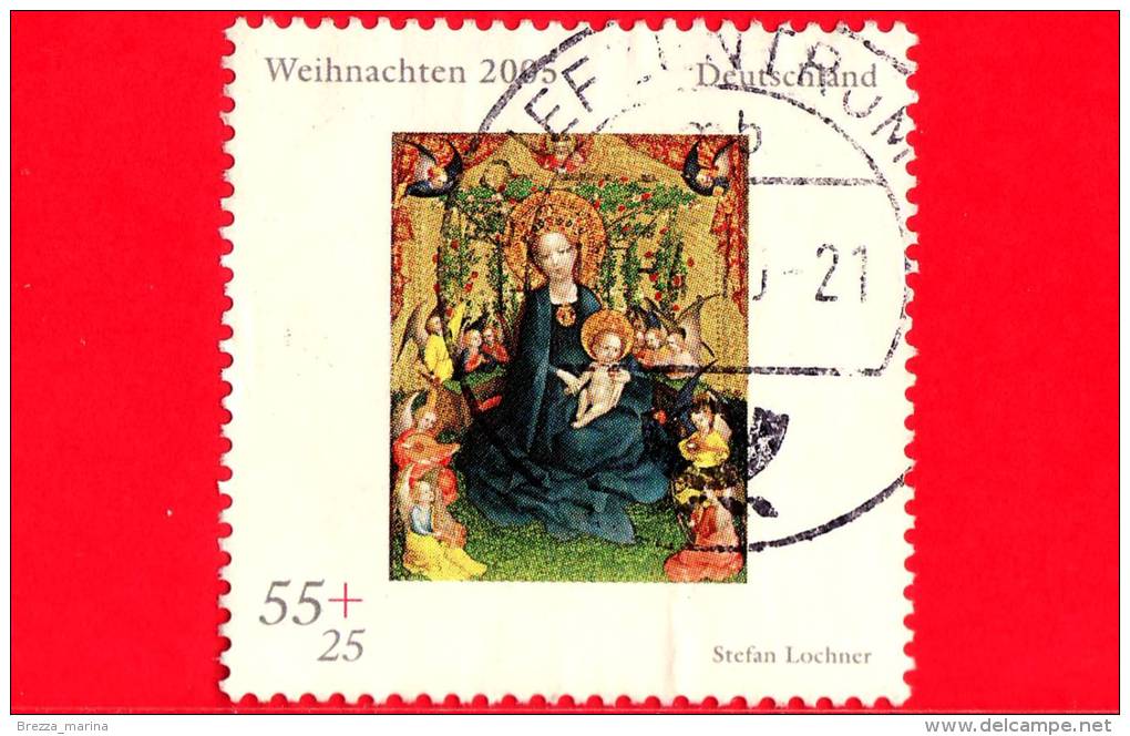 GERMANIA - USATO - 2005 - Natale - Christmas - Noel - Navidad - Madonna E Rose - 55 + 25 - Usati