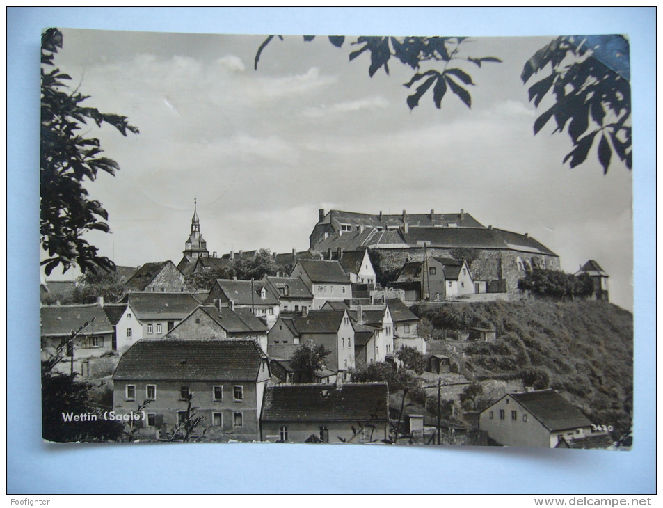 Germany: Saxony - Wettin/Saale - Panorama Mit Burg - 1964 Used - Wettin