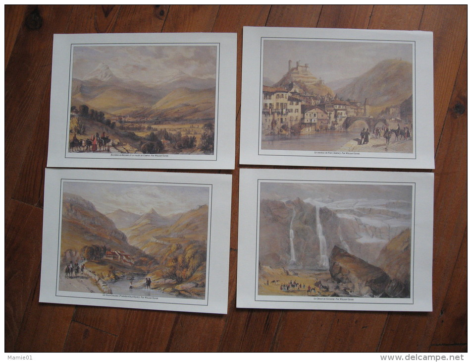 Lot De 4 Affiches De 27x20            Par William Oliver - Afiches