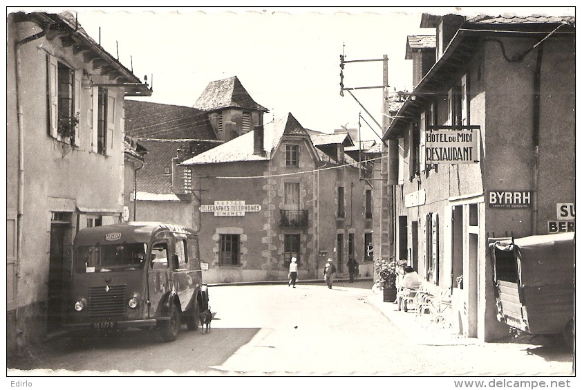 St MAMET La Poste La Grande Rue Timbrée 1966 Excellent état Restaurant Vieille Voiture - Peu Courante - Saint-Mamet-la-Salvetat