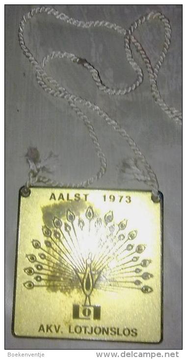 Aalst Karnaval - Aalst Lotjonslos 1973 Metalen Plaquette - Carnaval