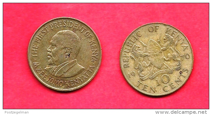 KENYA , 1969-1978, Circulated Coin, 10 Cents,nickel Brass, Km11, C1617 - Kenia