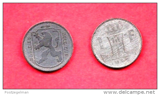 BELGIUM , 1942-46, Circulated Coin, 1 Franc, Zinc, Km 128, C1623 - 1 Franc