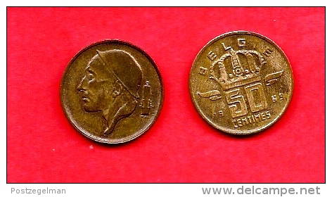 BELGIUM , 1955-1998, Circulated Coin, 50 Centimes, Dutch, Km148.2, C1655 - 50 Cent