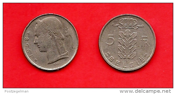 BELGIUM , 1948-1981, Circulated Coin, 5 Franc, French, Km134.1, C1656 - 5 Frank