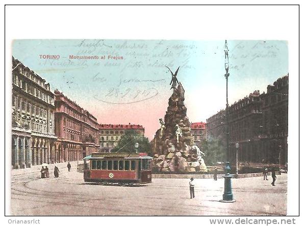 69401) Cartolina Di Torino - Monumento Al Frejus - Viaggiata - Orte & Plätze