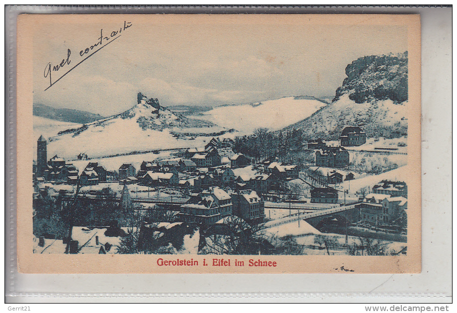 5530 GEROLSTEIN, Gerolstein Im Schnee,1923 - Gerolstein
