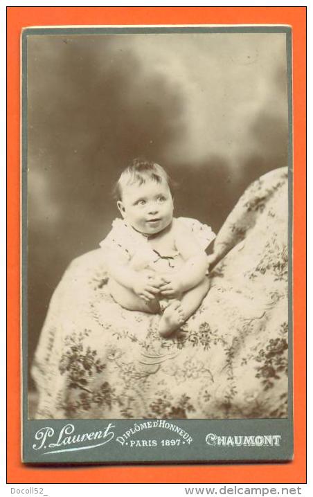 Carte De Visite "  Bebe " Photo P Laurent Chaumont  - 2 Scans - Anciennes (Av. 1900)